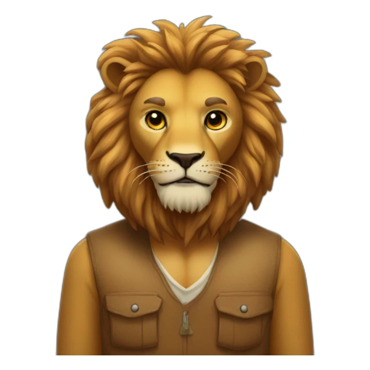 Lion man sticker