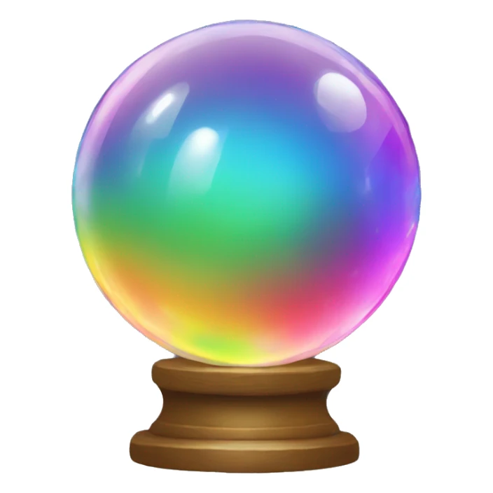 Rainbow crystal ball sticker