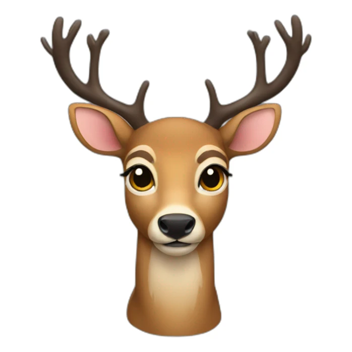 deer wearing a black shirt sticker