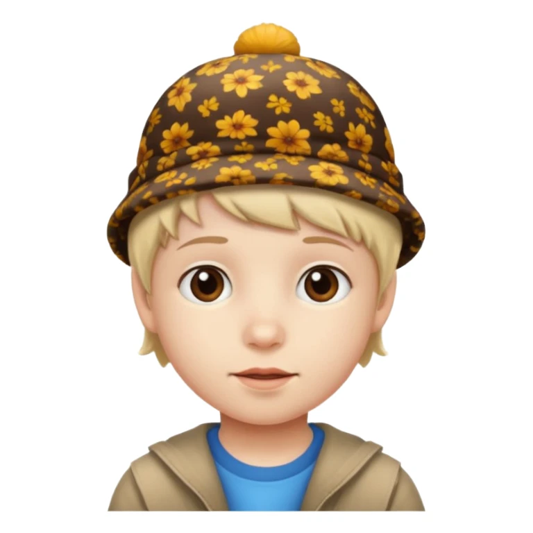 print hat with kid sticker