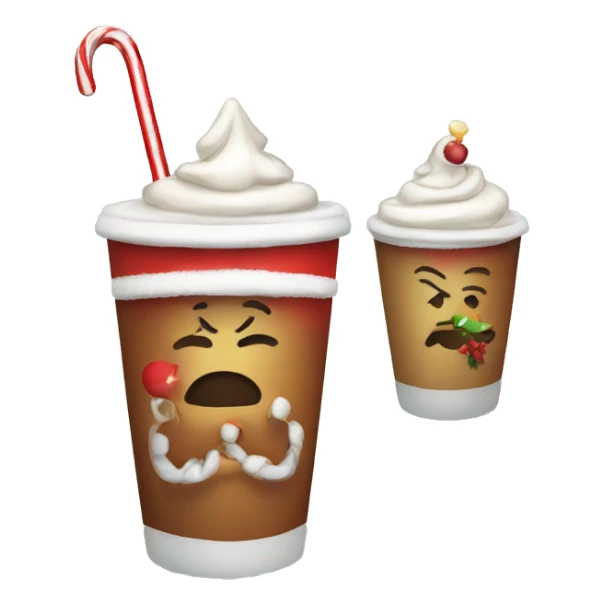 Christmas cups with drinks sticker