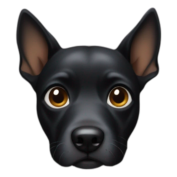 Black dog sticker