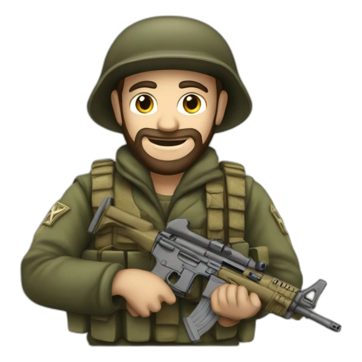 jewish combat solider magen david sticker