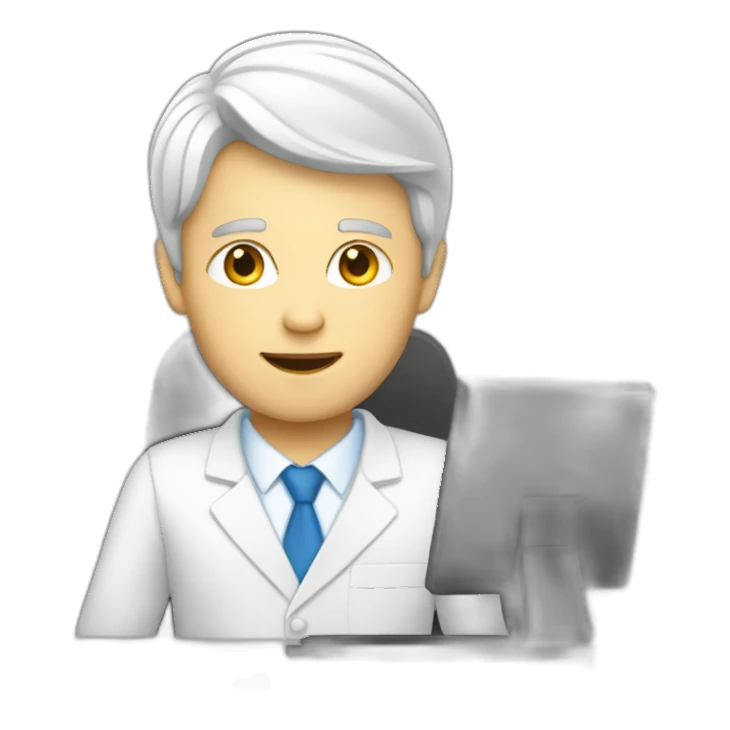 White men working in sales with pc sticker