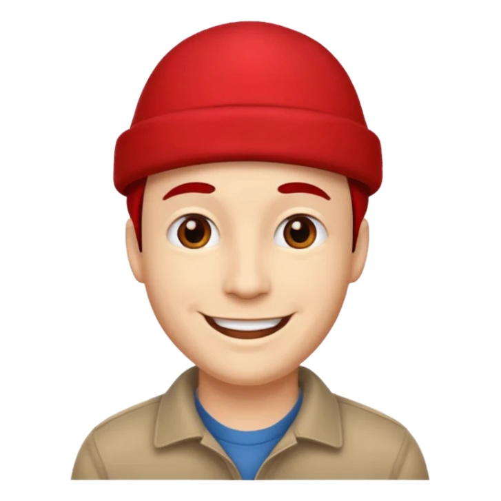 man in red hat sticker