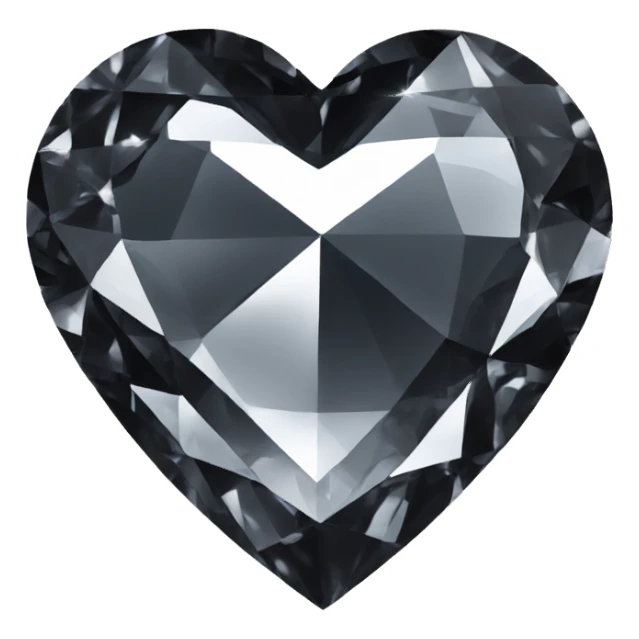 Black diamond heart sticker