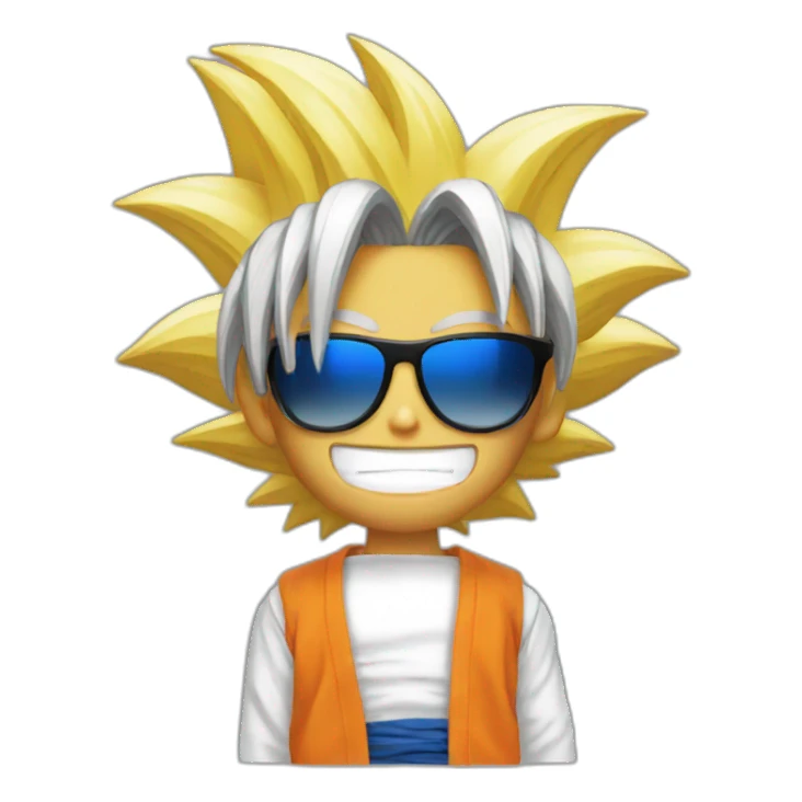 Goku wearing sunglasses sticker