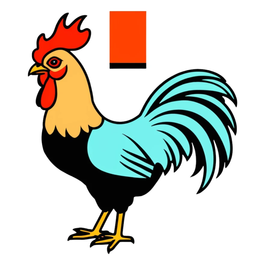 Rooster sticker