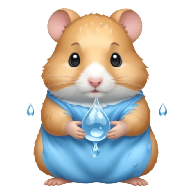 water bender hamster sticker