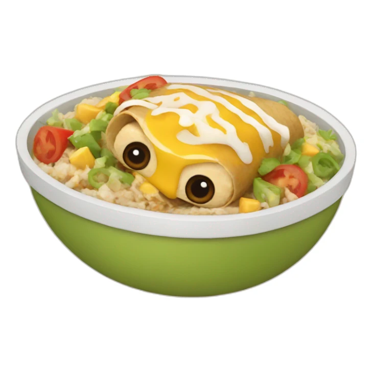 Burrito bowl sticker
