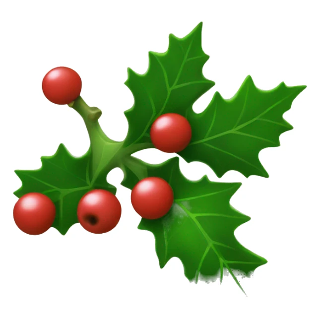 holly leaf and berry sticker