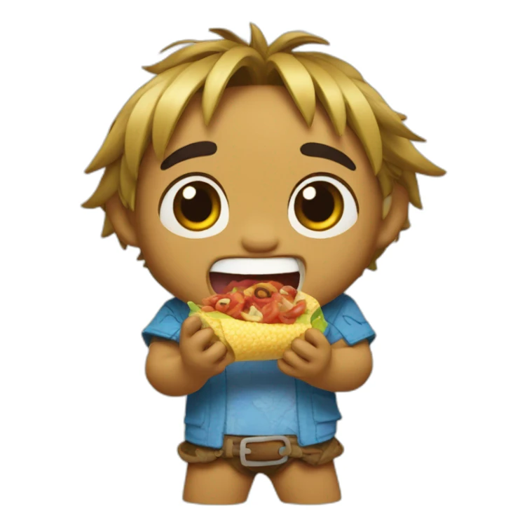 stitch eat tacacá from brazil sticker