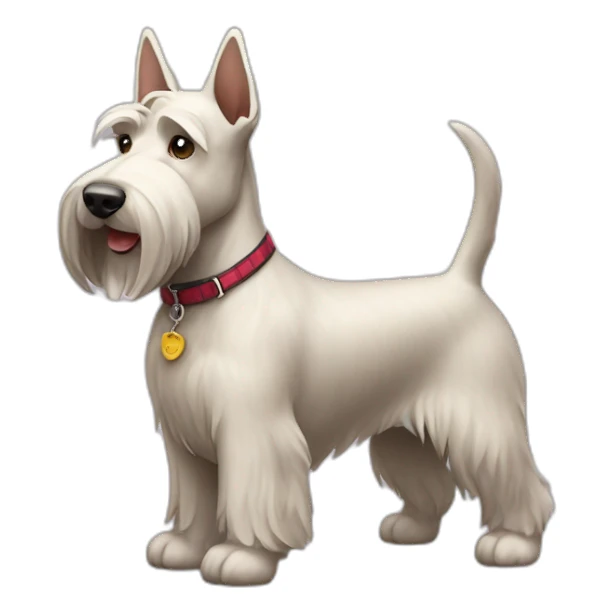 dog scottish terrier full body sticker