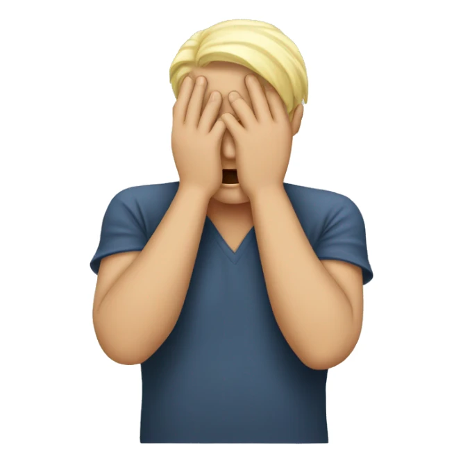 facepalm white sticker