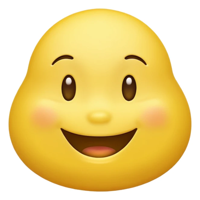Yellow blob with face sticker