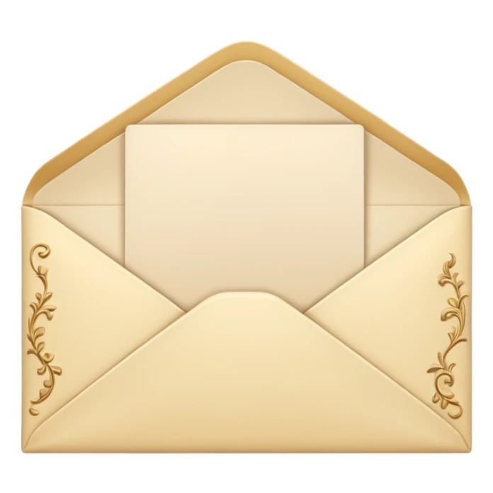 Cream-colored romantic Letter Envelope  sticker