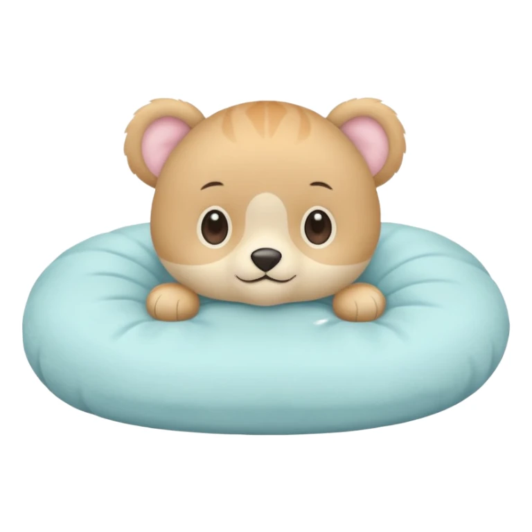animal dans un lit pour bébé sticker