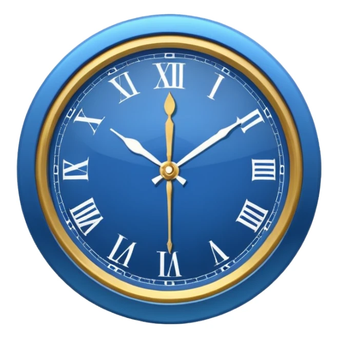 blue clock sticker