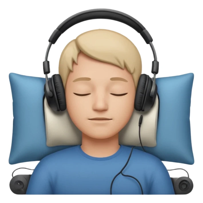 sleep and listening 🎧 sticker