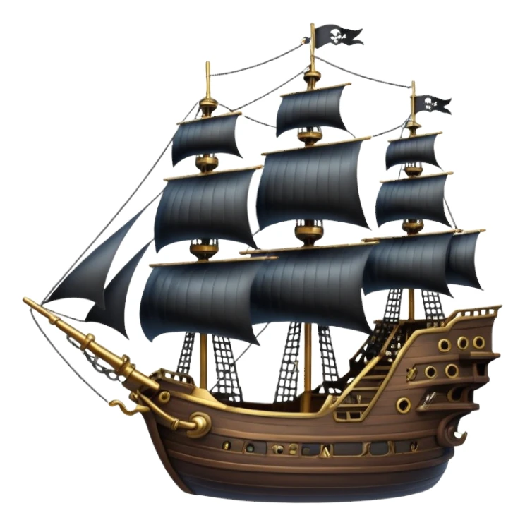 large pirate ship in space sticker