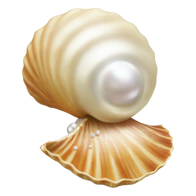 shell with pearl sticker
