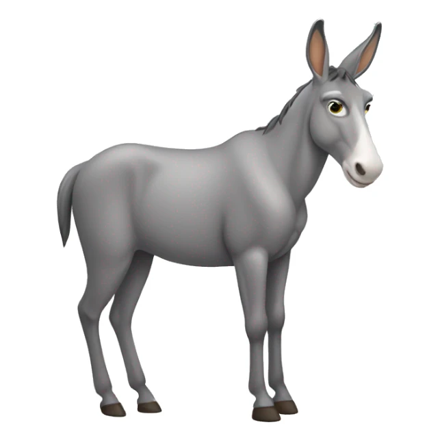 gray mule buck standing pose sticker