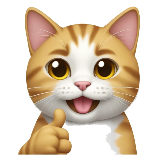 Cat giving a thumbs up sticker