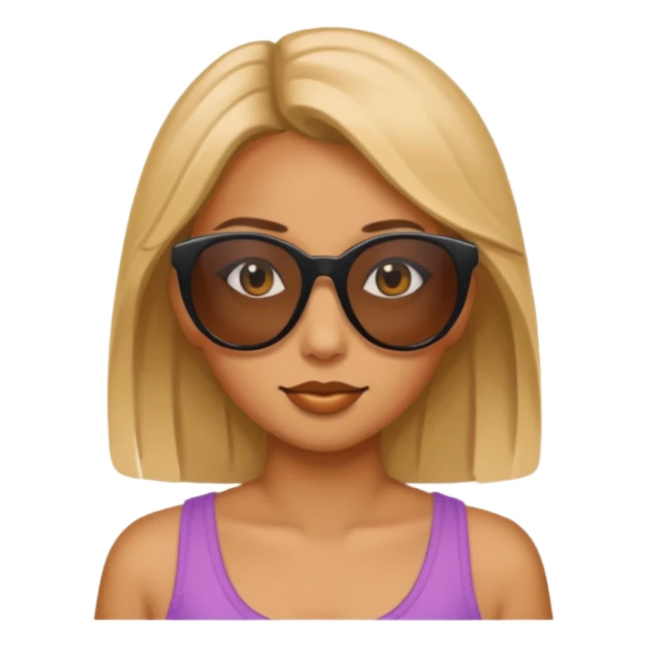 Girl with sunglasses  sticker