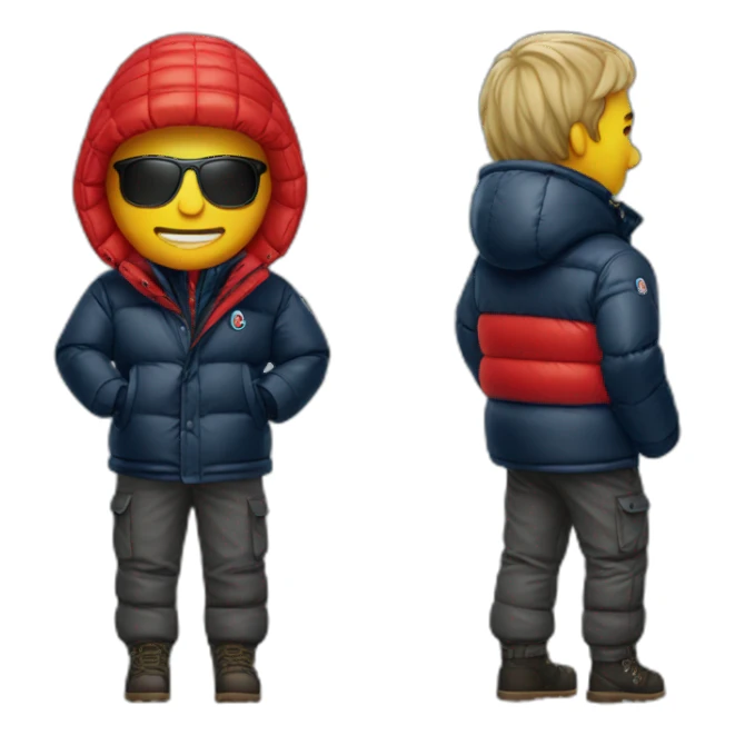 Men with moncler doudoune  sticker