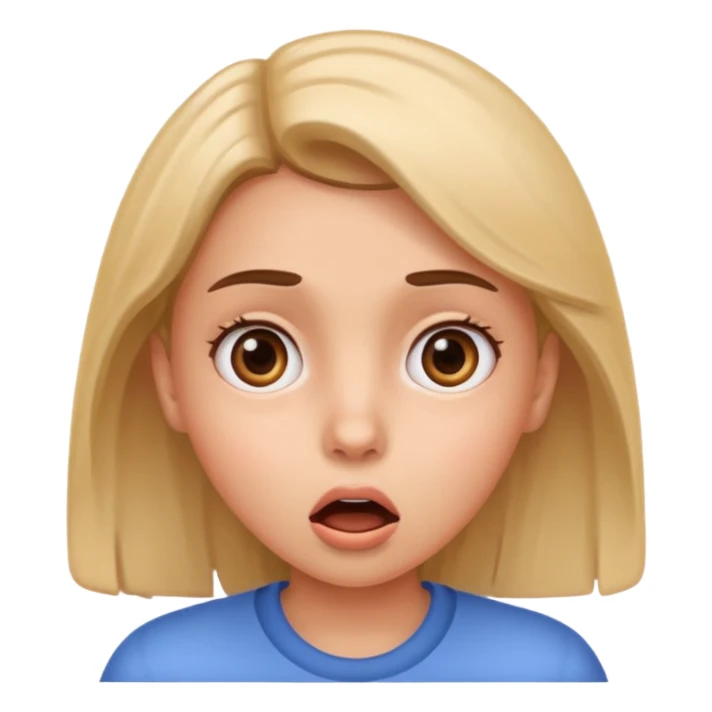 girl, surprised expression sticker
