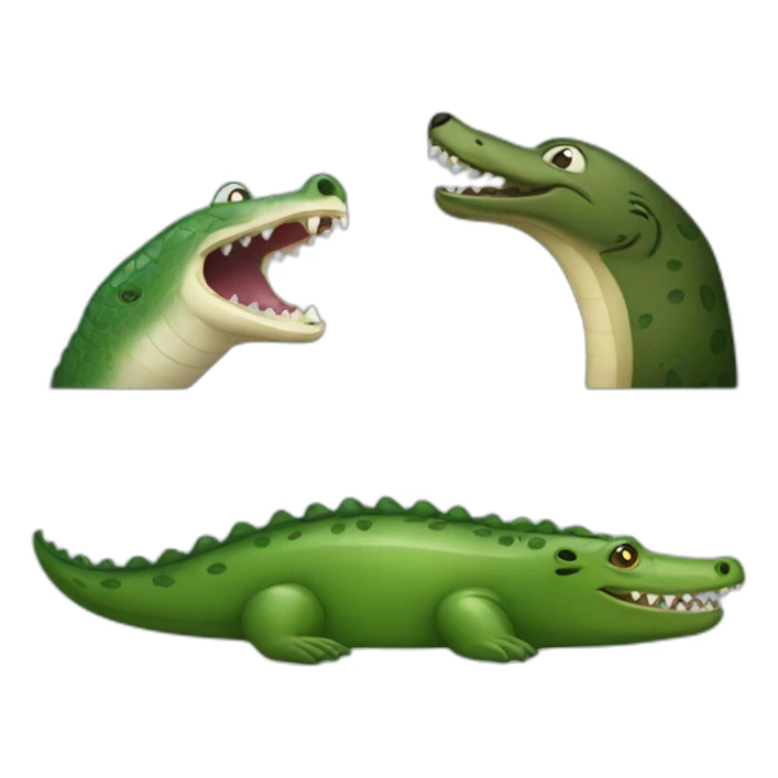 Seal Vs Crocodile sticker