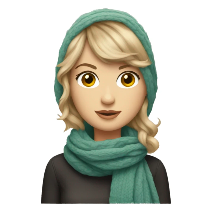 taylor swift wearing scarf  sticker