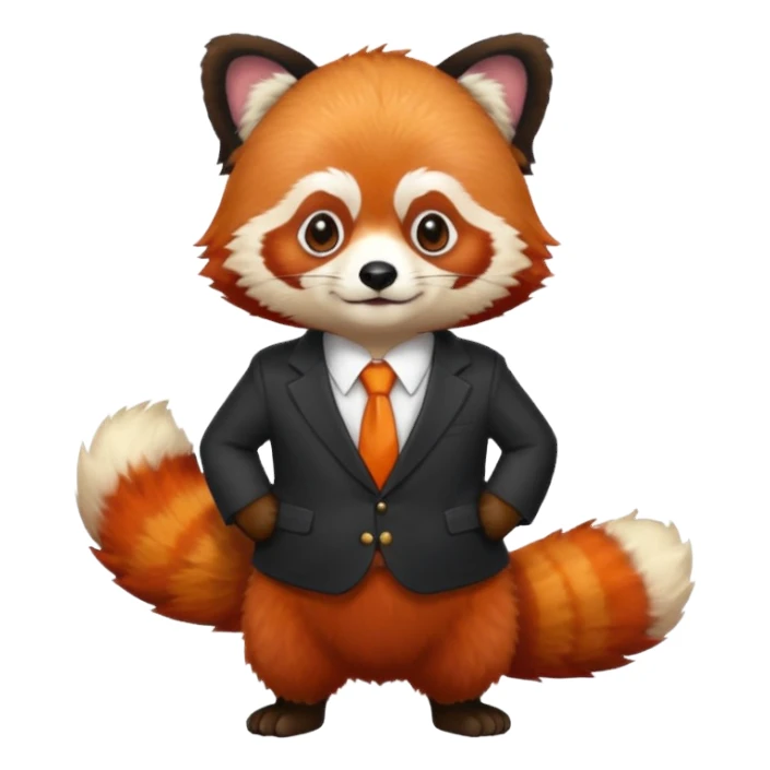 red panda with laywer hair sticker