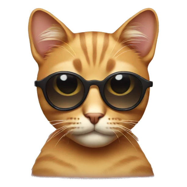 Cat with sunglasses sticker