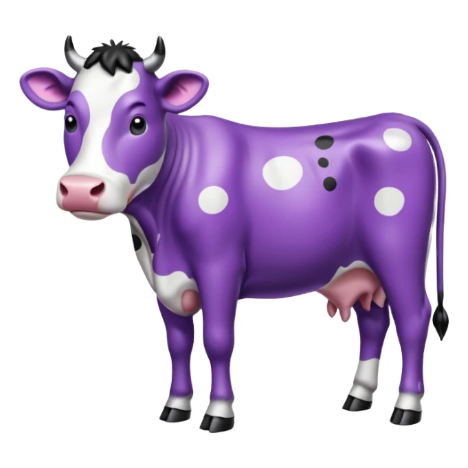 purple cow sticker