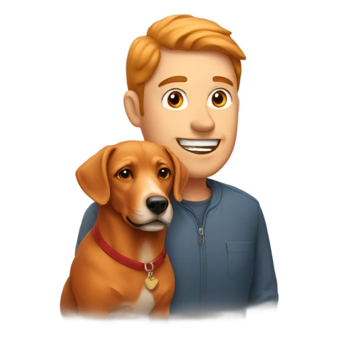  man and fox red labrador  sticker