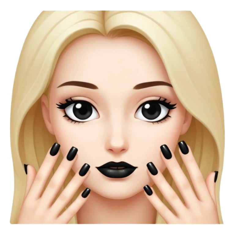 Girl with black nails sticker