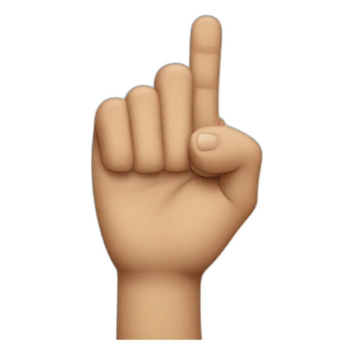 Reverse index finger to the left sticker