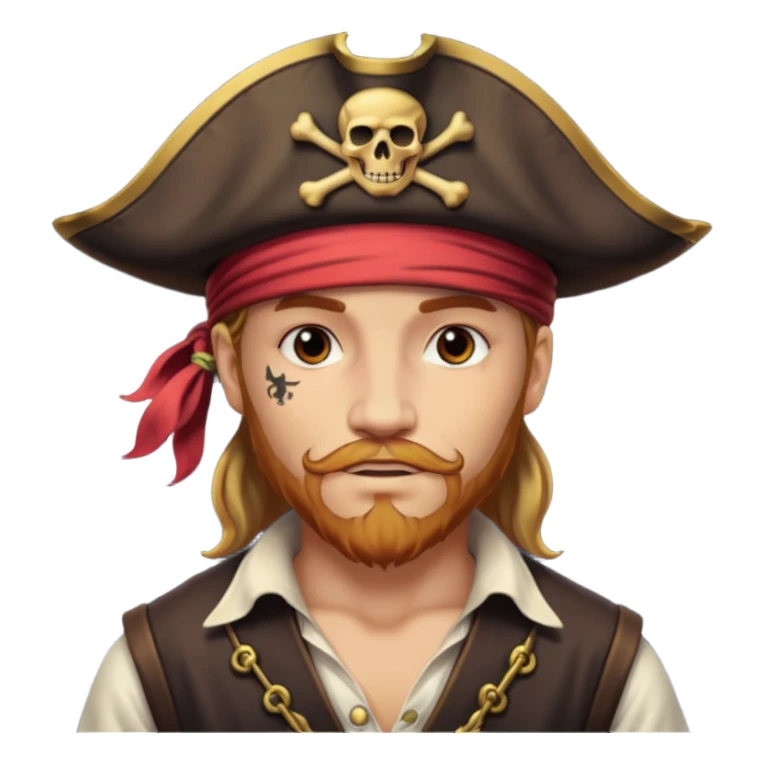 a pirate ai glow sticker