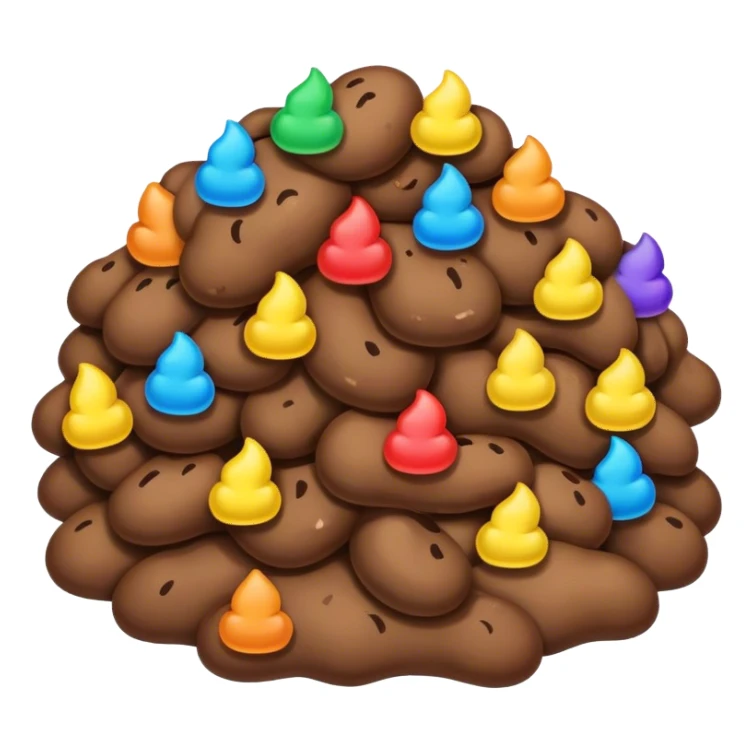 Rainbow poop color full *Old Emojis* sticker