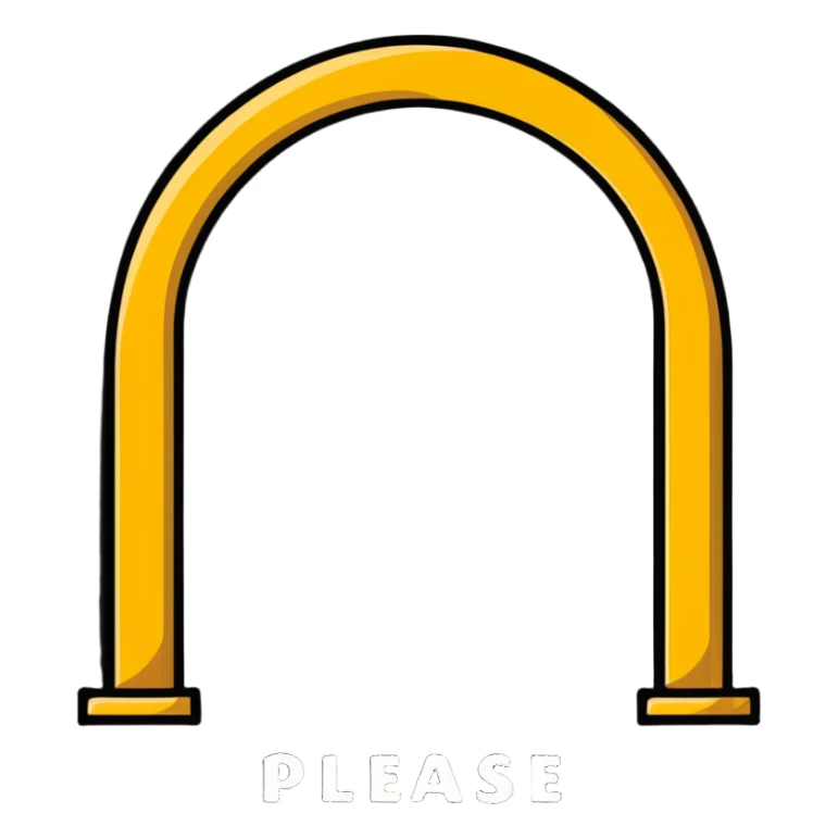 McDonald’s arch with the word please sticker