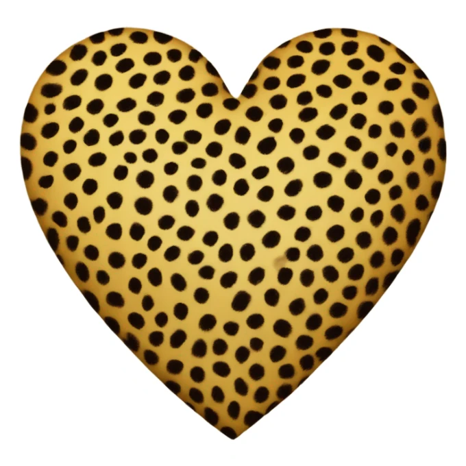 Cheetah heart sticker