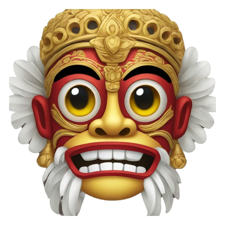 balinese barong mask sticker