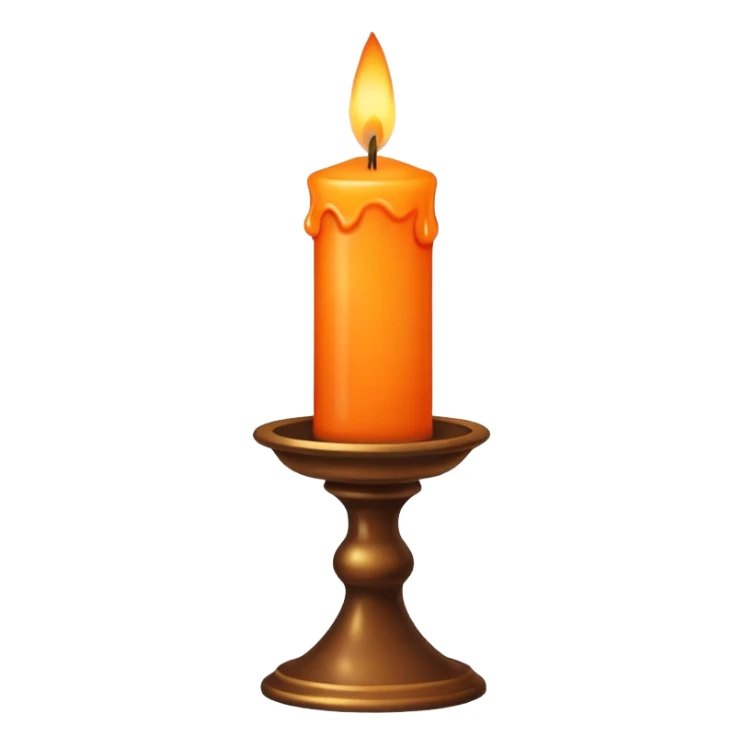 Candle in a candlestick sticker