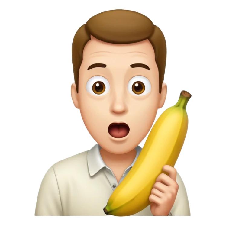 Banana crazy man sticker