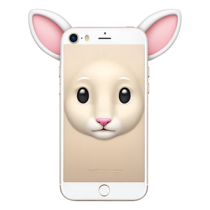 iPhone with ears sticker