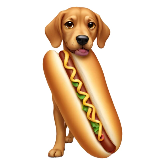 A winer dog in a hot dog bun  sticker