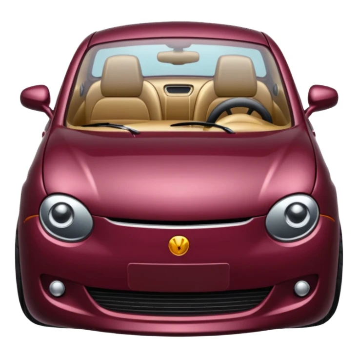 burgundy new car sticker