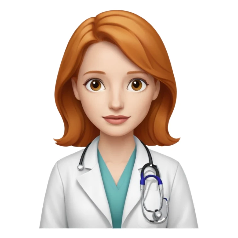 Jessica Chastain, as a doctor sticker