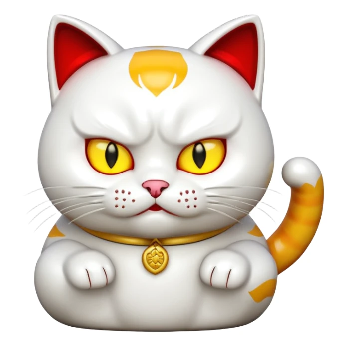 a lucky cat angry sticker